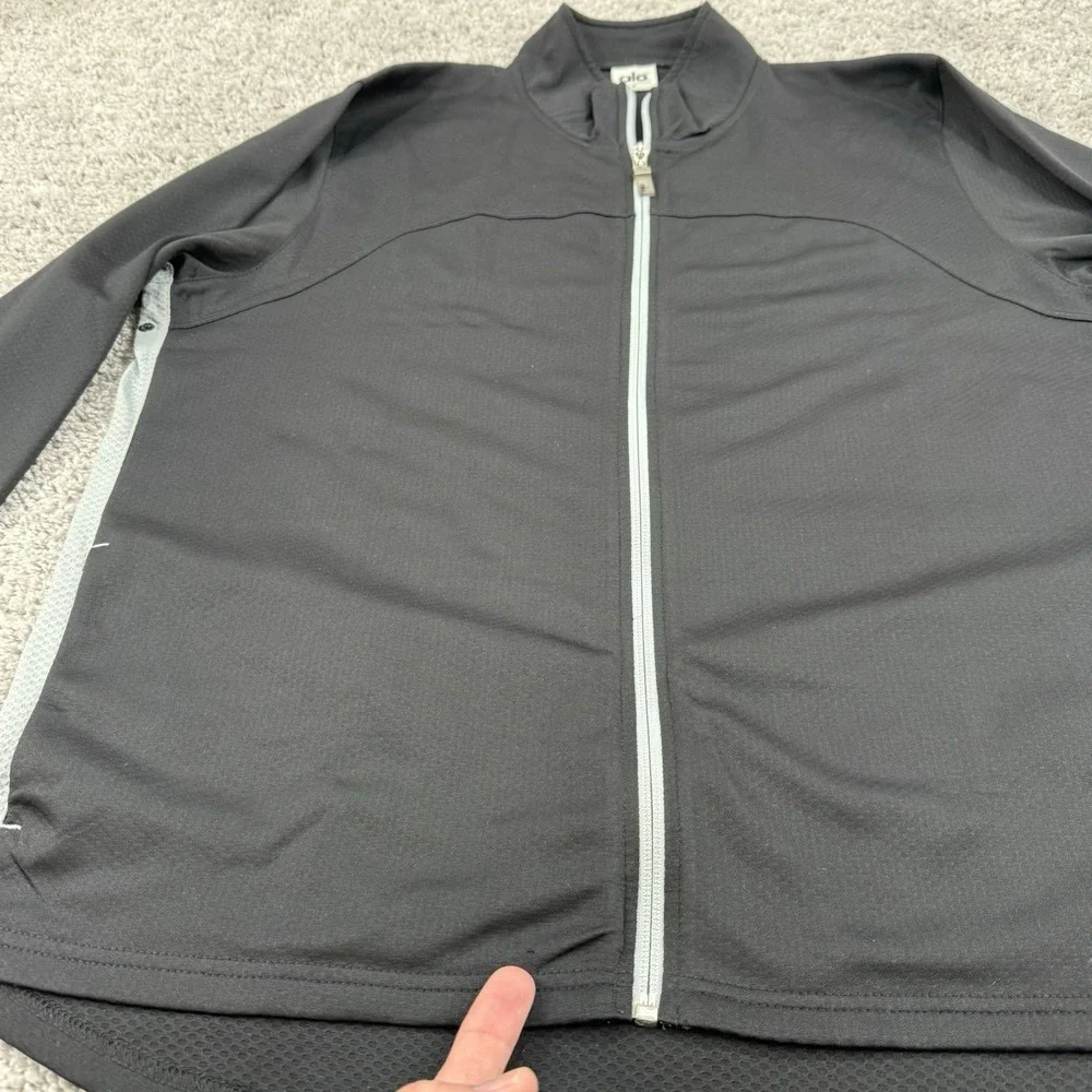 Alo Yoga Jacket Men's M Black Cool Fit Full Zip Athletic Performance Workout